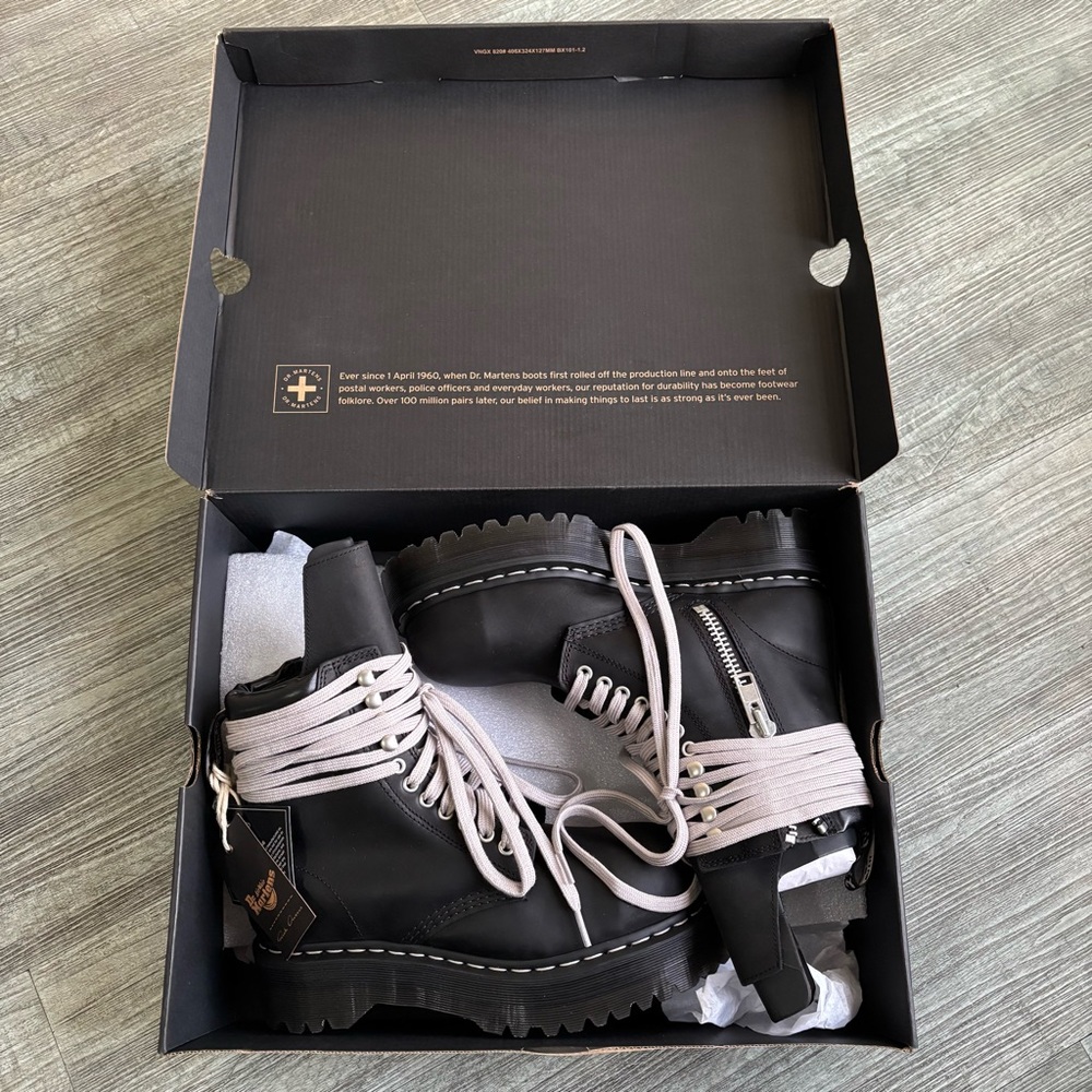 Dr. Martens X RICK OWENS STEEL TOE QUAD BOOTS